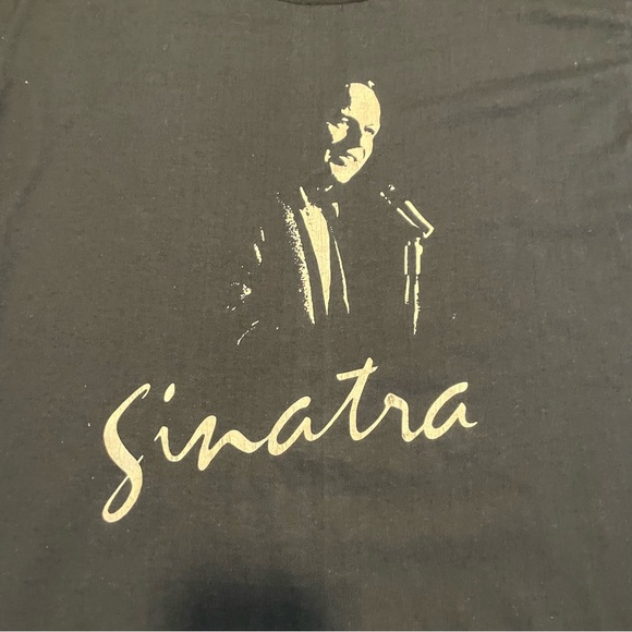 Vintage 80s Frank Sinatra Graphic T-Shirt Screen Stars Single Stitch Large - Picture 3 of 6